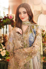 Maria b 3 Piece Unstitched Embroidered Chiffon Suit