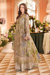 Maria b 3 Piece Unstitched Embroidered Chiffon Suit