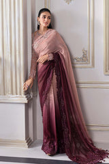 Unstitched Embroidered Chiffon Saree | BD-3001