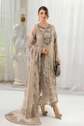 Maria b 3 Piece Unstitched Embroidered Chiffon Suit | MPC-25-107