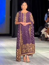 HARIS SHAKEEL PURPLE SILK DRESS