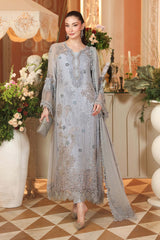 Maria b 3 Piece Unstitched Embroidered Chiffon Suit