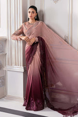 Unstitched Embroidered Chiffon Saree | BD-3001