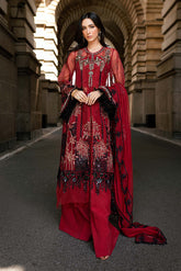 Maria b | 3 Piece Unstitched Embroidered Organza Suit