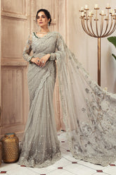 MARIA B. Couture Grey MC-037 Saree