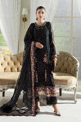 Maeia b - 3 Piece Unstitched Embroidered Chiffon Suit | MPC-25-104
