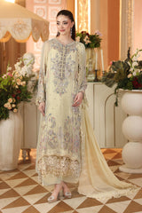 Maria b 3 Piece Unstitched Embroidered Chiffon Suit