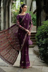 Maria b | Unstitched Embroidered Chiffon Saree