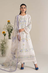 3 Piece Embroidered Lawn Suit | DW-EF25-49