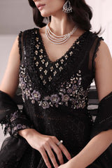 3 Piece Unstitched Embroidered Organza Suit | BD-3004