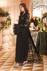Maria b | 3 Piece Unstitched Embroidered Chiffon Suit