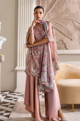 Maria b 3 Piece Unstitched Embroidered Chiffon Suit | MPC-25-105