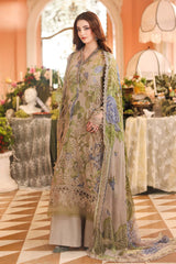 Maria b 3 Piece Unstitched Embroidered Chiffon Suit