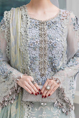 Maria b - 3 Piece Unstitched Embroidered Chiffon Suit | MPC-25-108