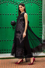 3 Piece Unstitched Embroidered Lawn Suit | D-12B