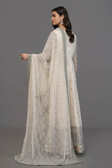 Suit Pearl White and Peach Silver BDS-2502 D2