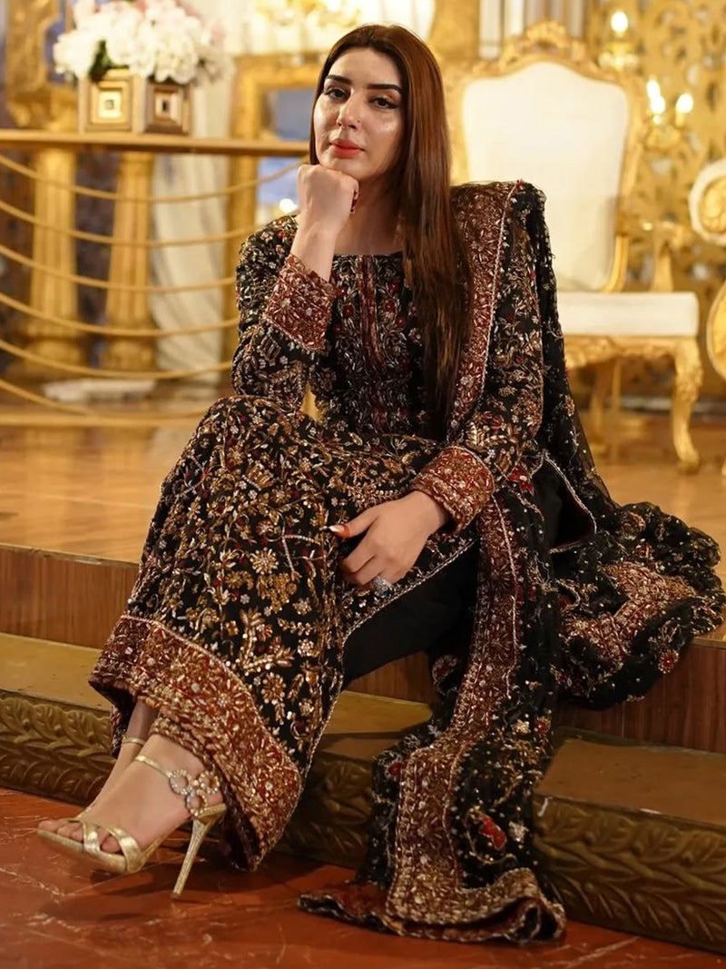 HARIS SHAKEEL - Black Floral