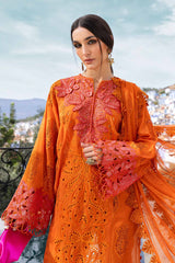 3 Piece Unstitched Embroidered Lawn Suit | D-2505-B