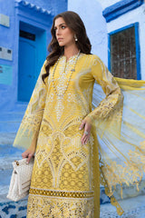 3 Piece Unstitched Embroidered Lawn Suit | D-2A