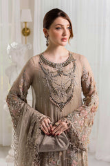 Maria b 3 Piece Unstitched Embroidered Chiffon Suit | MPC-25-107