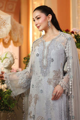 Maria b 3 Piece Unstitched Embroidered Chiffon Suit
