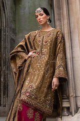 Maria b - 3 Piece Unstitched Embroidered Silk Suit