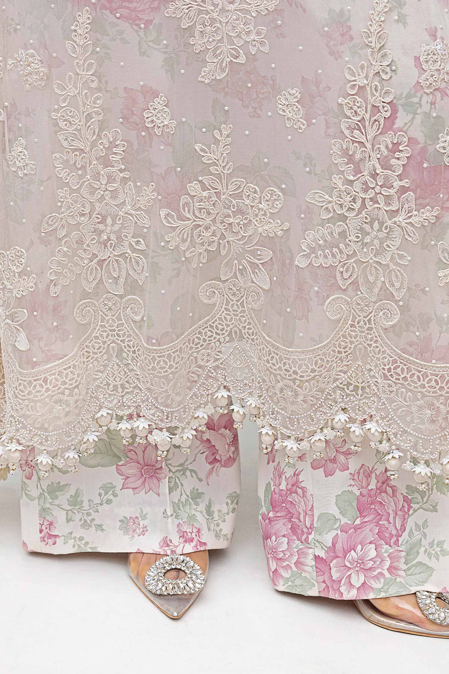MARIA B - 3 Piece Unstitched Embroidered Chiffon Suit | MPC-25-101