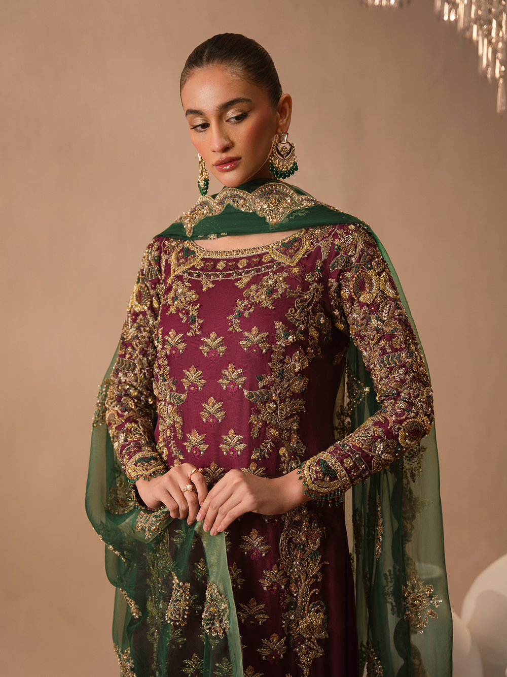 Abeera Usman Burgundy Dusk