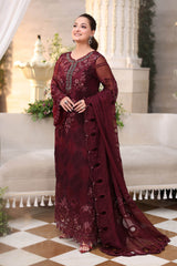 MARIA B | 3 Piece Unstitched Embroidered Chiffon Suit