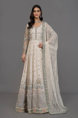 Suit Pearl White and Peach Silver BDS-2502 D2