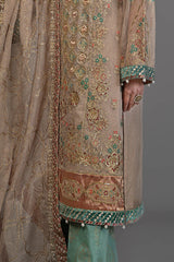 Suit Off White with Sea Green BDS-2507 D7