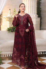 MARIA B | 3 Piece Unstitched Embroidered Chiffon Suit