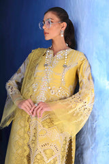 3 Piece Unstitched Embroidered Lawn Suit | D-2A