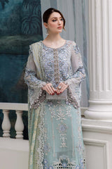 Maria b - 3 Piece Unstitched Embroidered Chiffon Suit | MPC-25-108